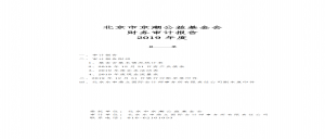 北京市京潮公益基金会2019年度审计报告